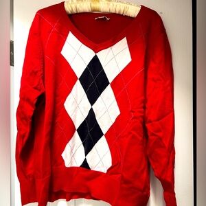Argyle sweater. 100% cotton! Lightly worn.